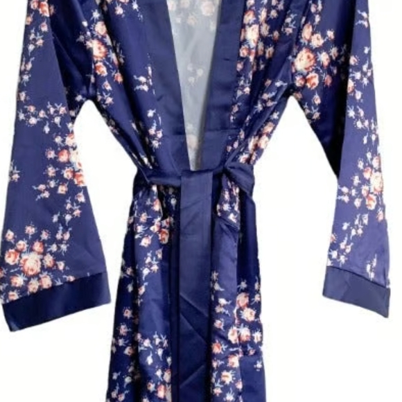 Morgan Lane Navy Floral Robe - Picture 1 of 1